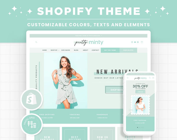 Pretty Minty – Pastel Shopify Theme for Fashion & Lifestyle Brands | Canva Banners + No Code DesignPretty Minty – Pastel Shopify Theme for Fashion & Lifestyle Brands | Canva Banners + No Code Design